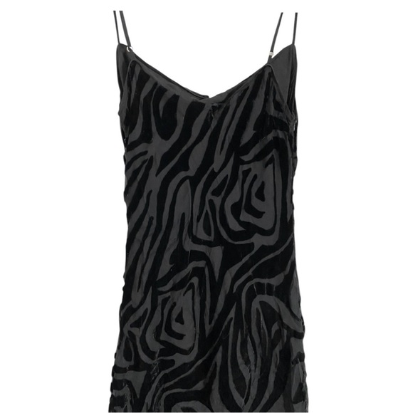 Ronny Kobo Collective Burnout Slip Dress Midi In Black Size 4 - Picture 6 of 12